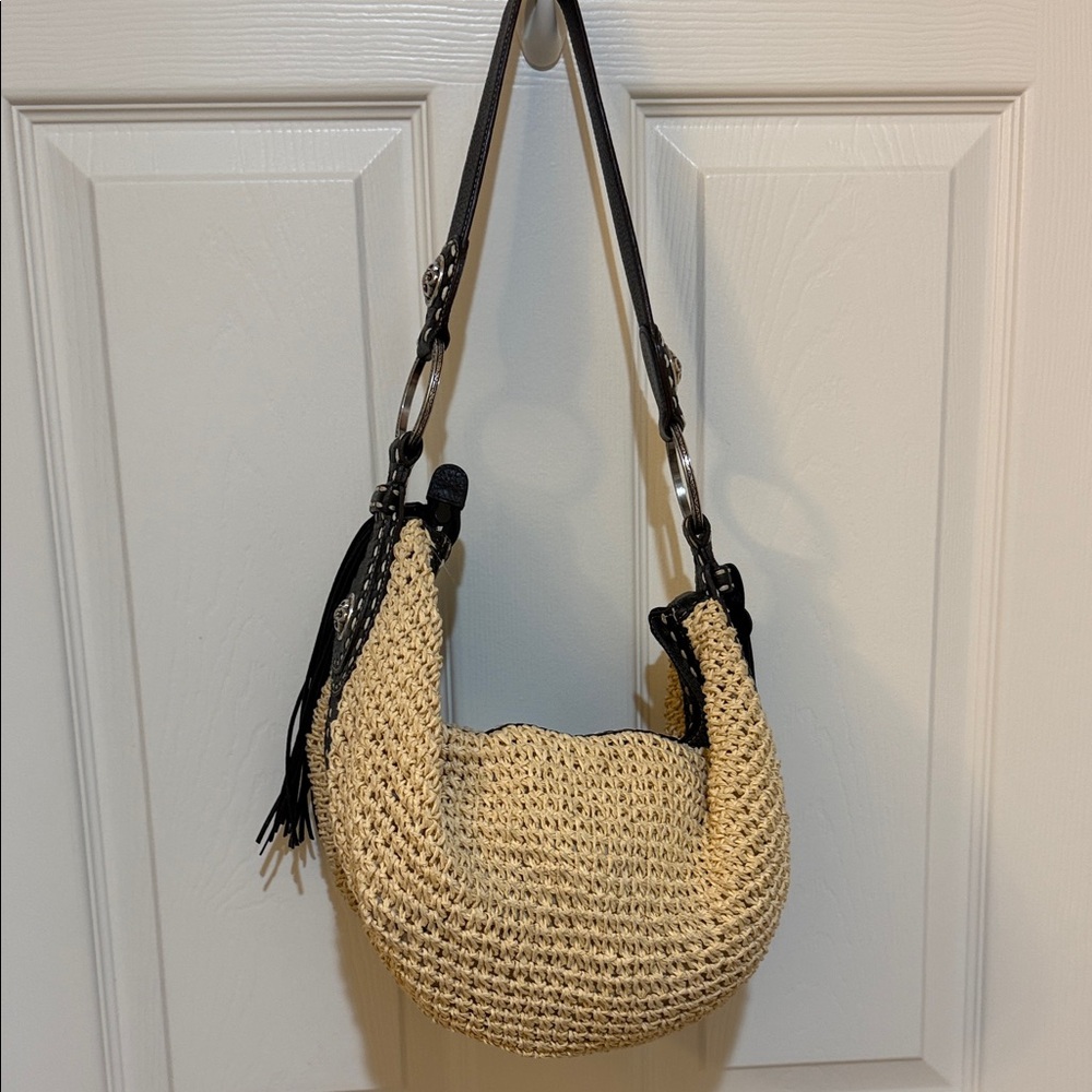 Stylish Black and Tan Woven Women's Bag